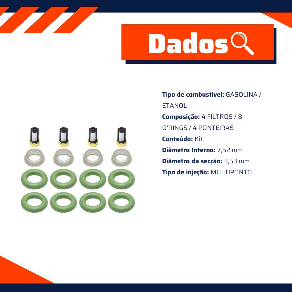 Kit de Filtros para Bico Injetor - DS - 1251