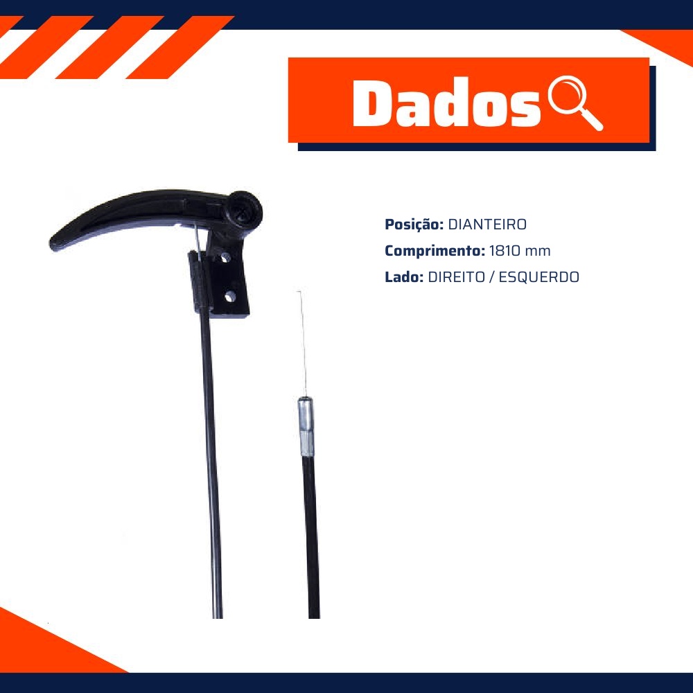 Cabo de Abertura do Capô para Volkswagen Passat e Passat CC - IKS - 1503/A