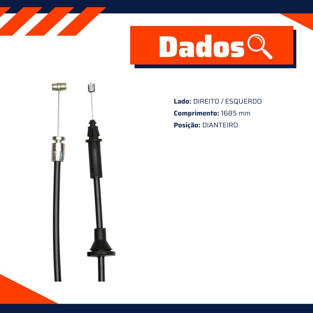Cabo de Abertura do Capô para Ford Ka e Ka Sedan - IKS - 2522