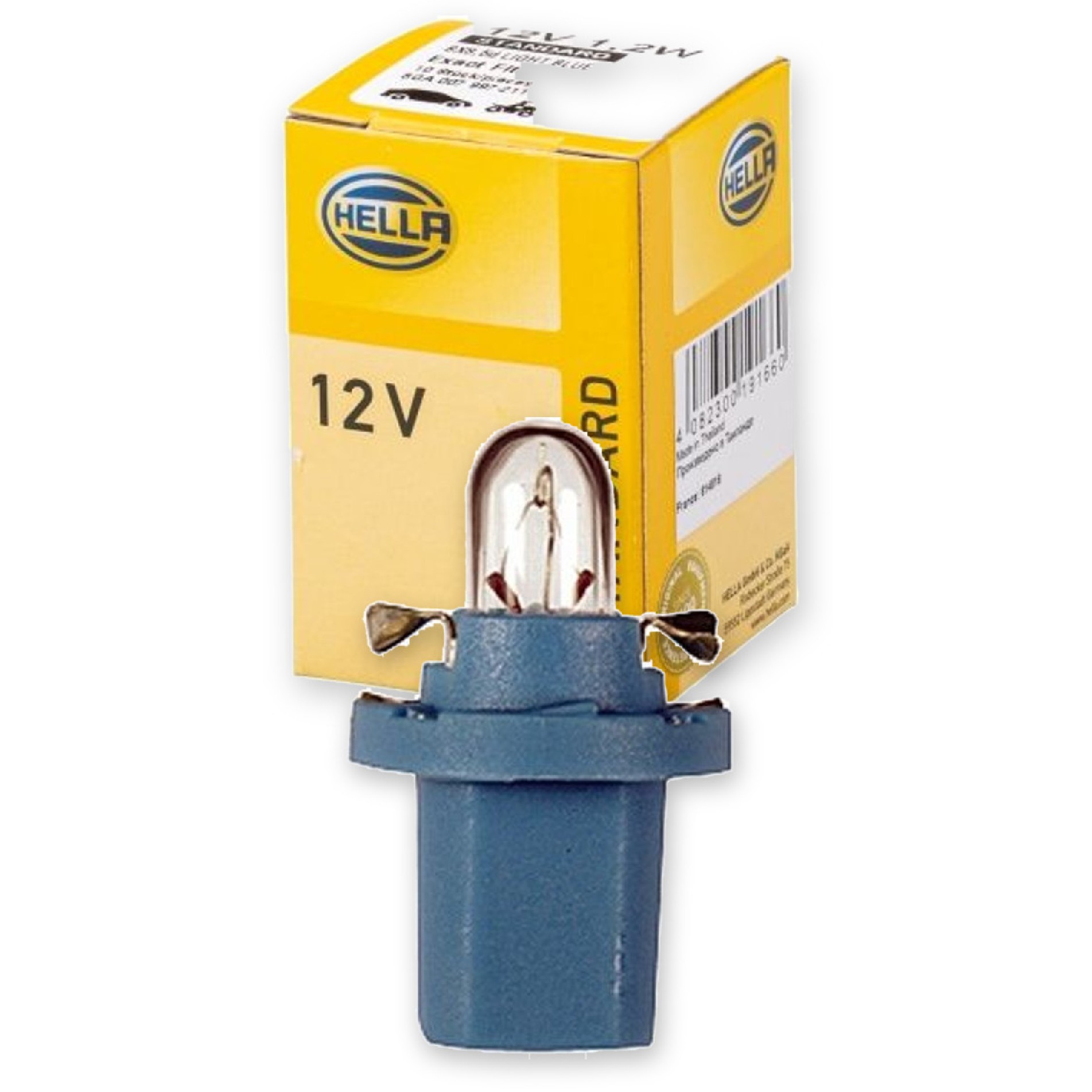 Lâmpada Painel 12V 1.2W Base Azul BX8.5d - Hella - 2721MFX