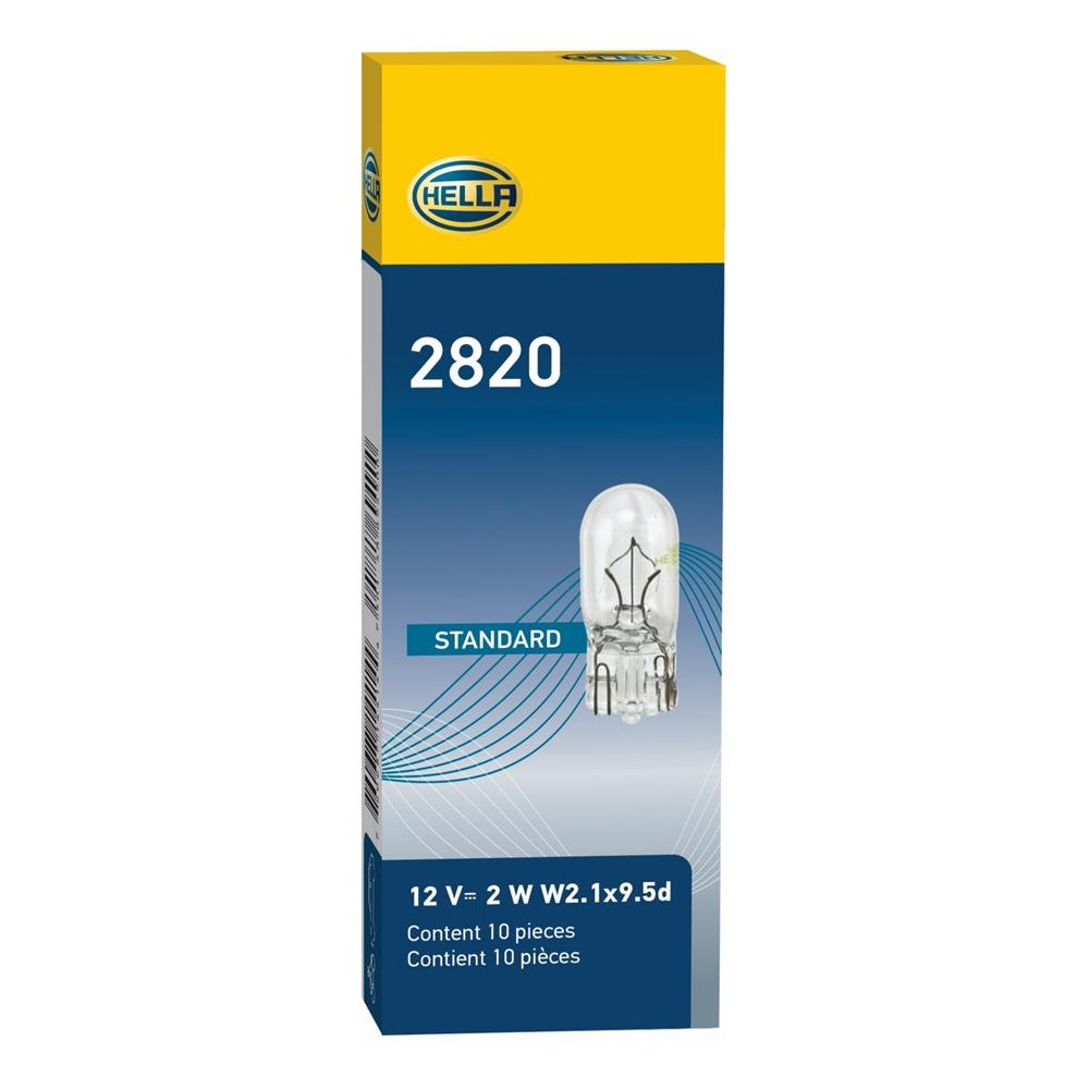 10 Lâmpadas 12V 2W Base W2.1X9.5D - Hella - 2820