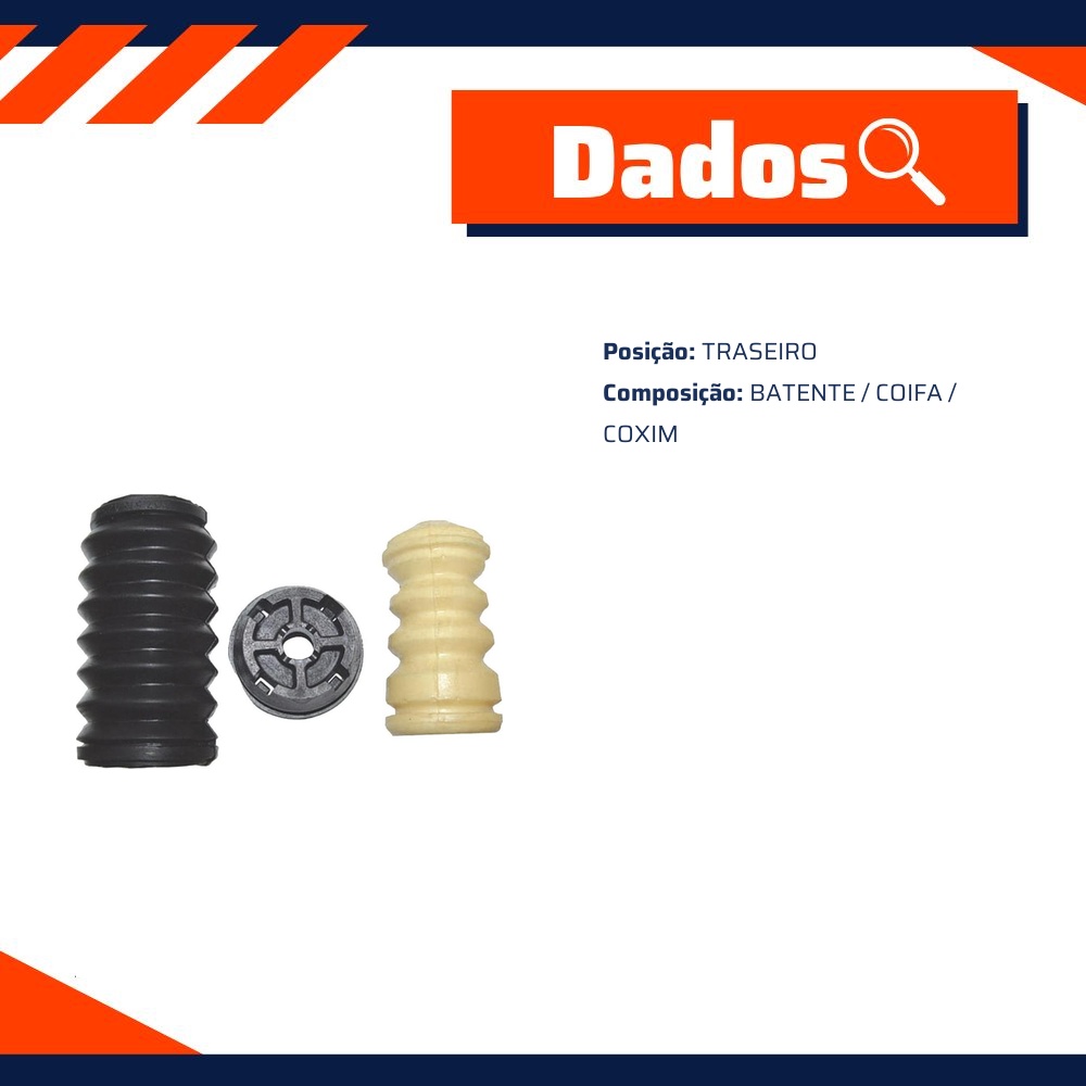 Kit de Reparo do Amortecedor Traseiro para Volkswagen Gol - Kit & Cia - 40502