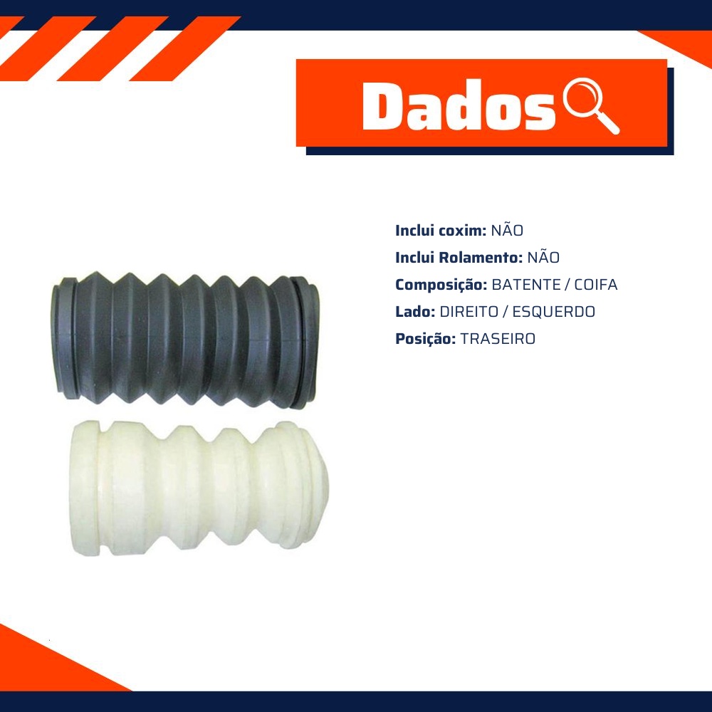 Kit de Reparo do Amortecedor Traseiro para Volkswagen Gol - Kit & Cia - 41335