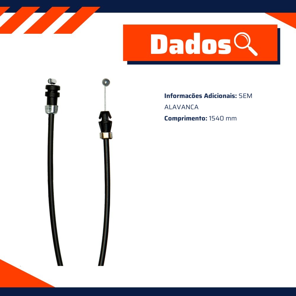 Cabo de Abertura do Capô para Chevrolet Agile e Montana - IKS - 4523