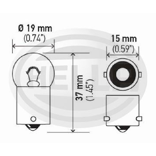 10 Lâmpadas 12V 10W - Hella - 5009