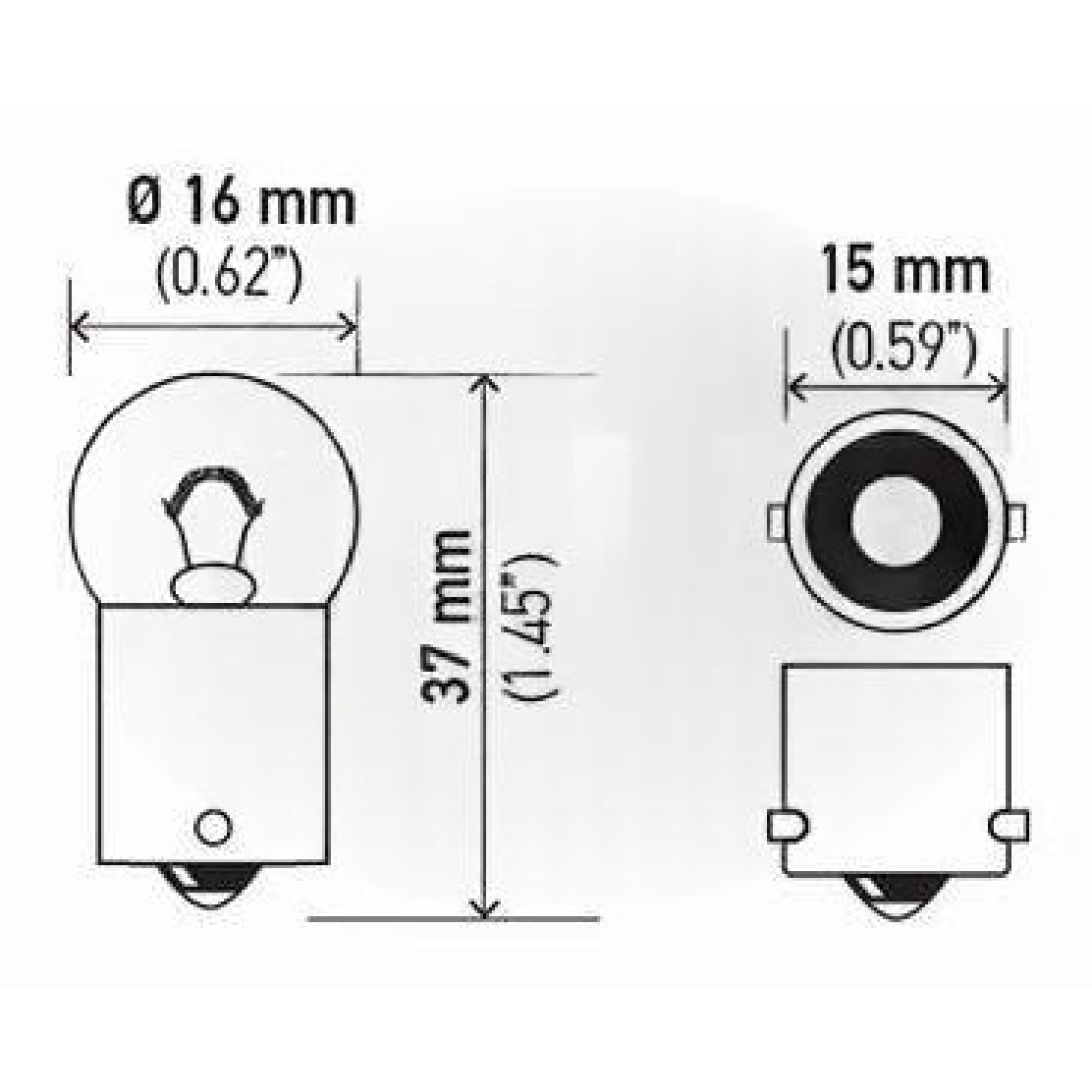 Kit 10 Lâmpadas Posição Painel 12V 2W BA9s - Hella - 53