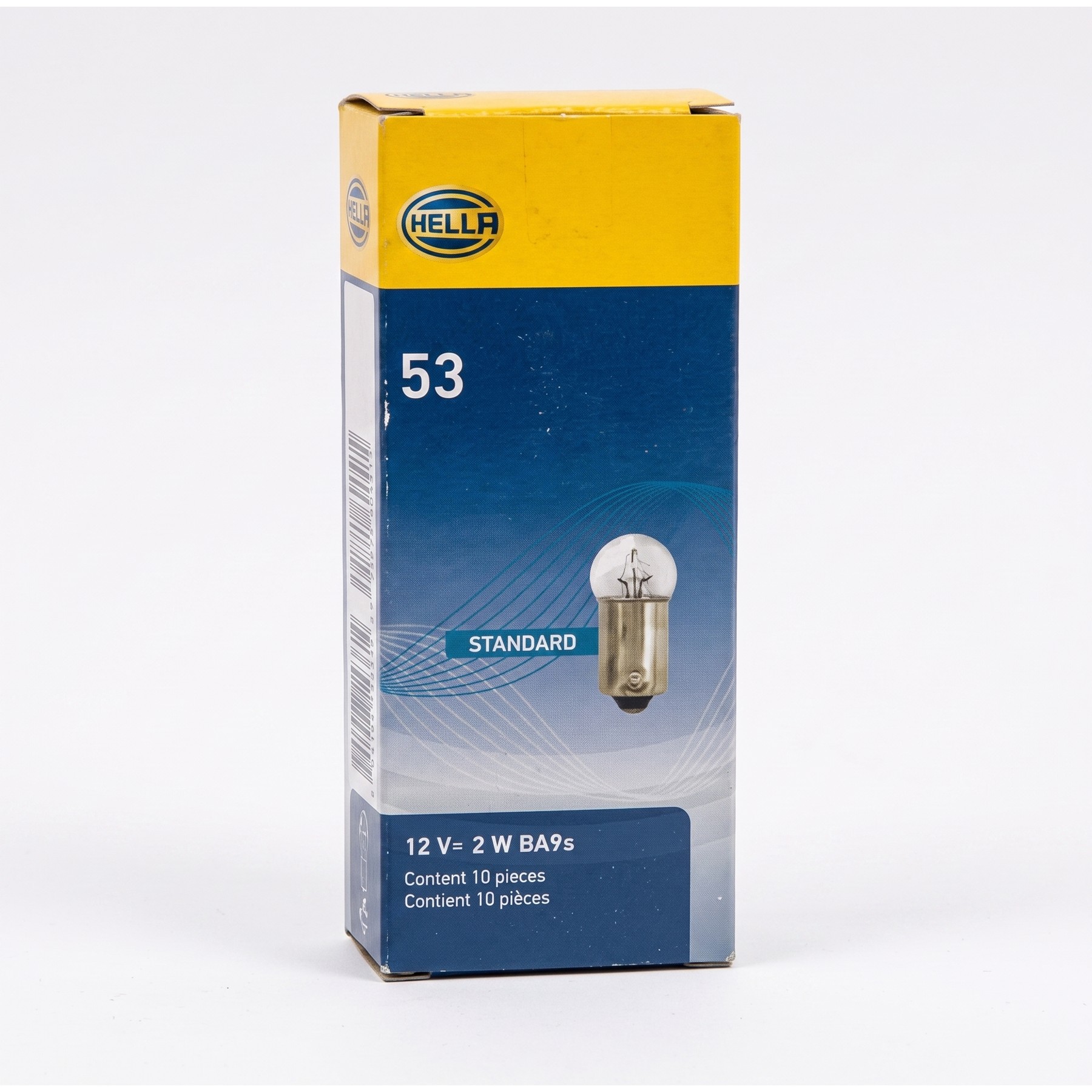 Kit 10 Lâmpadas Posição Painel 12V 2W BA9s - Hella - 53