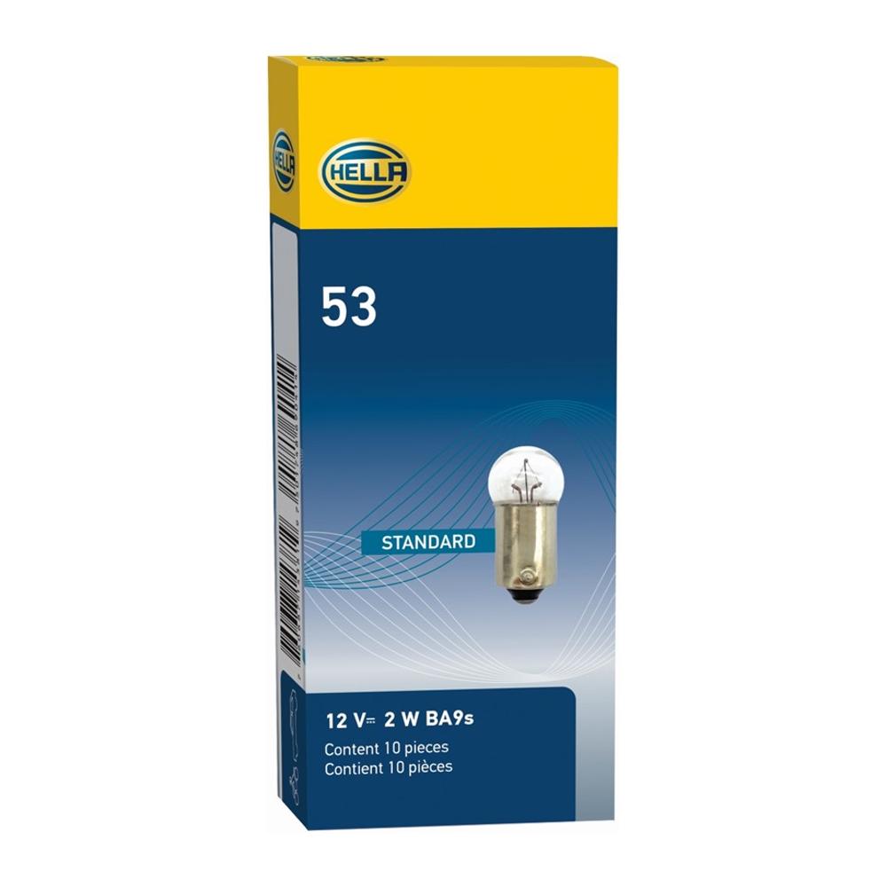 10 Lâmpadas 12V 2W BA9S - Hella - 53