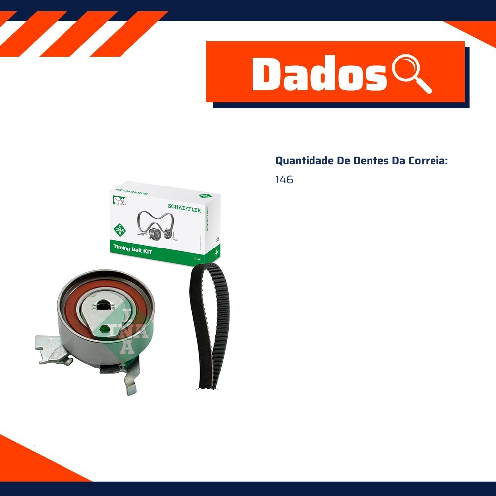 Kit da Correia Dentada Sincronizadora - INA - 5300147100
