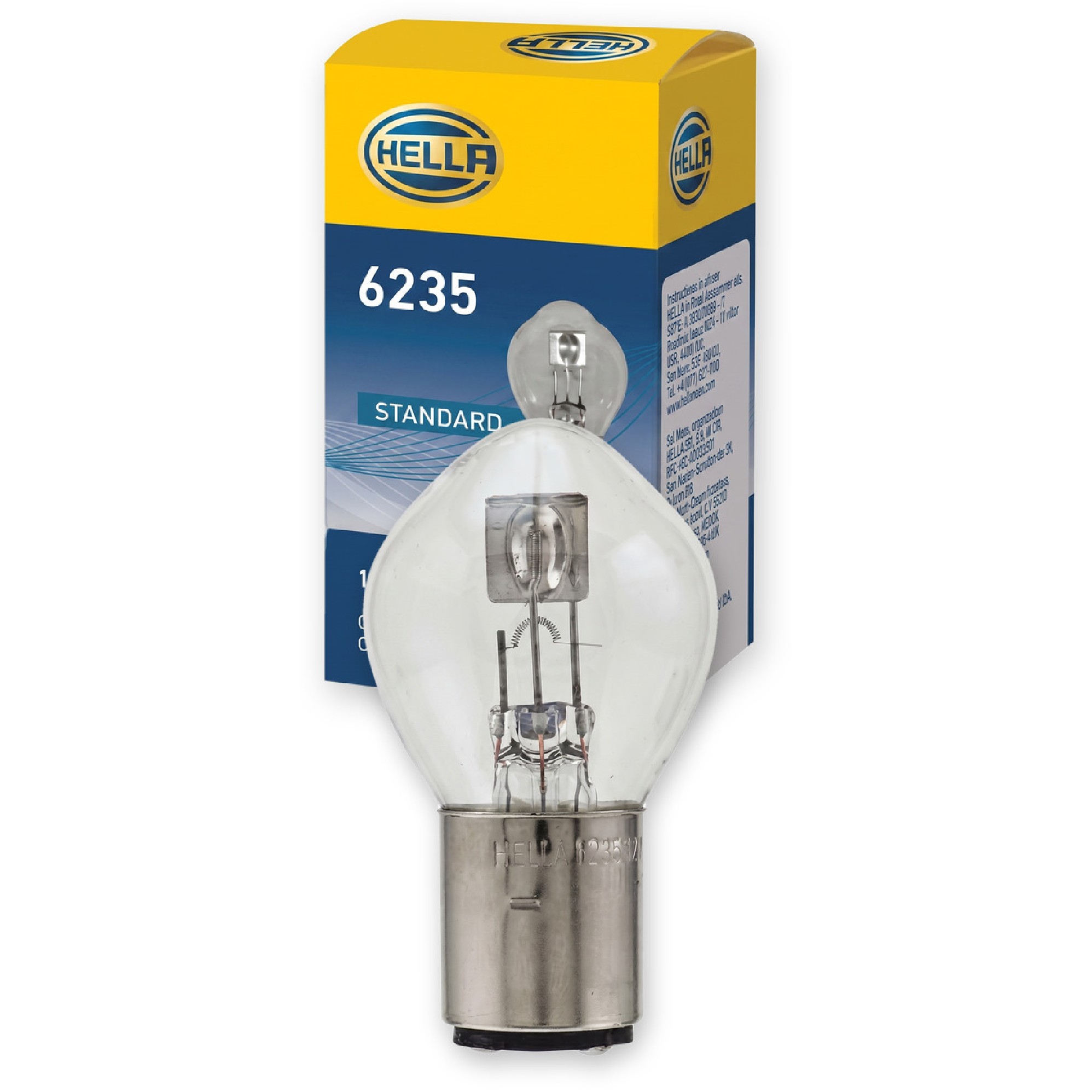 Lâmpada Farol Alto Baixo B11 12V 35/35W BA20d - Hella - 6235