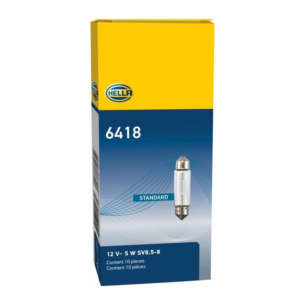 10 Lâmpadas C5W 5W 12V - Hella - 6418