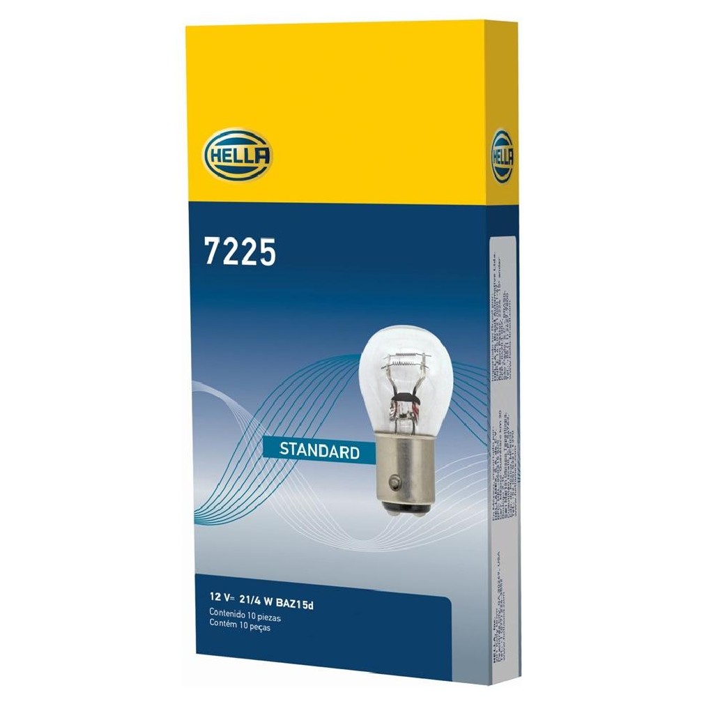 10 Lâmpadas tipo miniatura 12V 21W - Hella - 7225