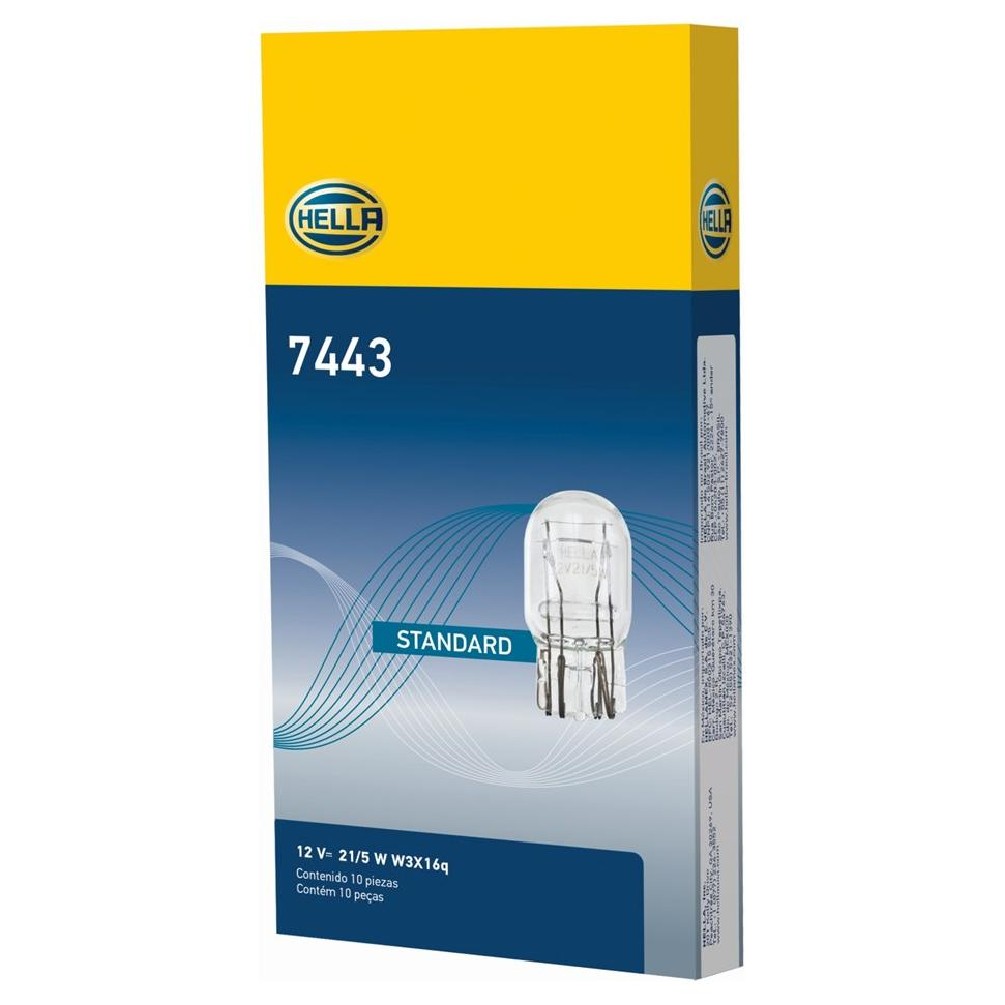10 Lâmpadas 5/21W Base W3X16D - Hella - 7443