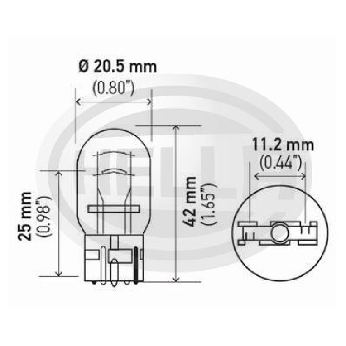 10 Lâmpadas 5/21W Base W3X16D - Hella - 7443
