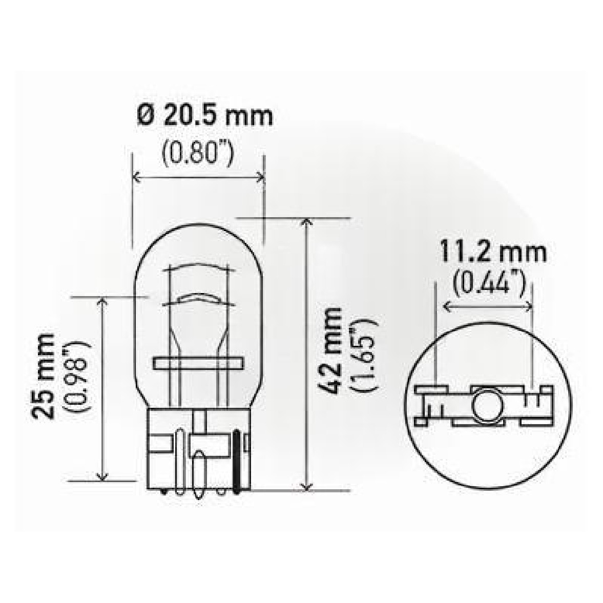 Kit 10 Lâmpadas Freio Posição W21/5W 12V 21/5W - Hella - 7443