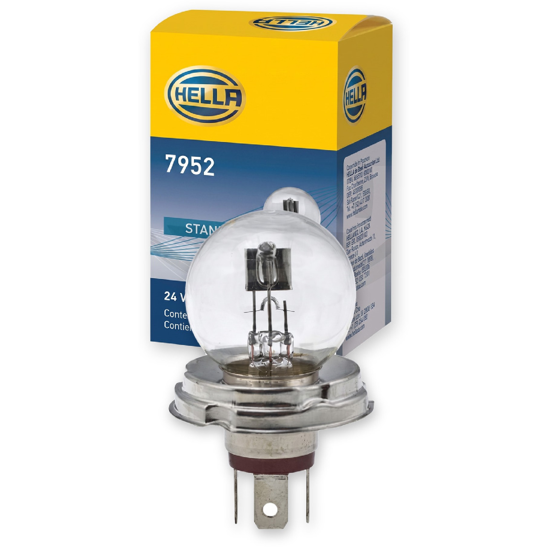 Lâmpada Farol Alto Baixo P45t 24V 55/50W - Hella - 7952