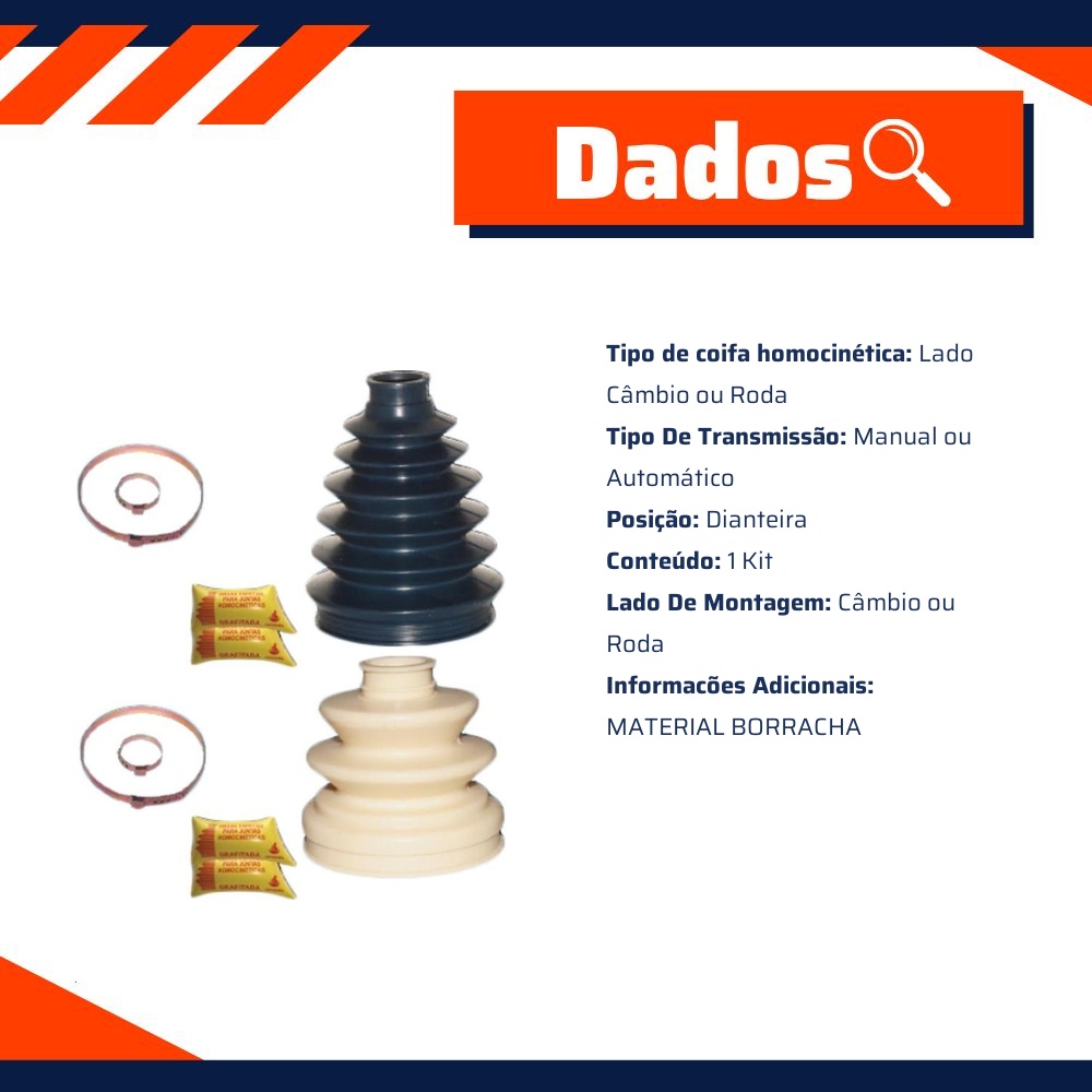 Kit de Reparo da Junta Homocinética Dianteira para Mitsubishi Pajero Full e Pajero Sport - 4x4 - A-298