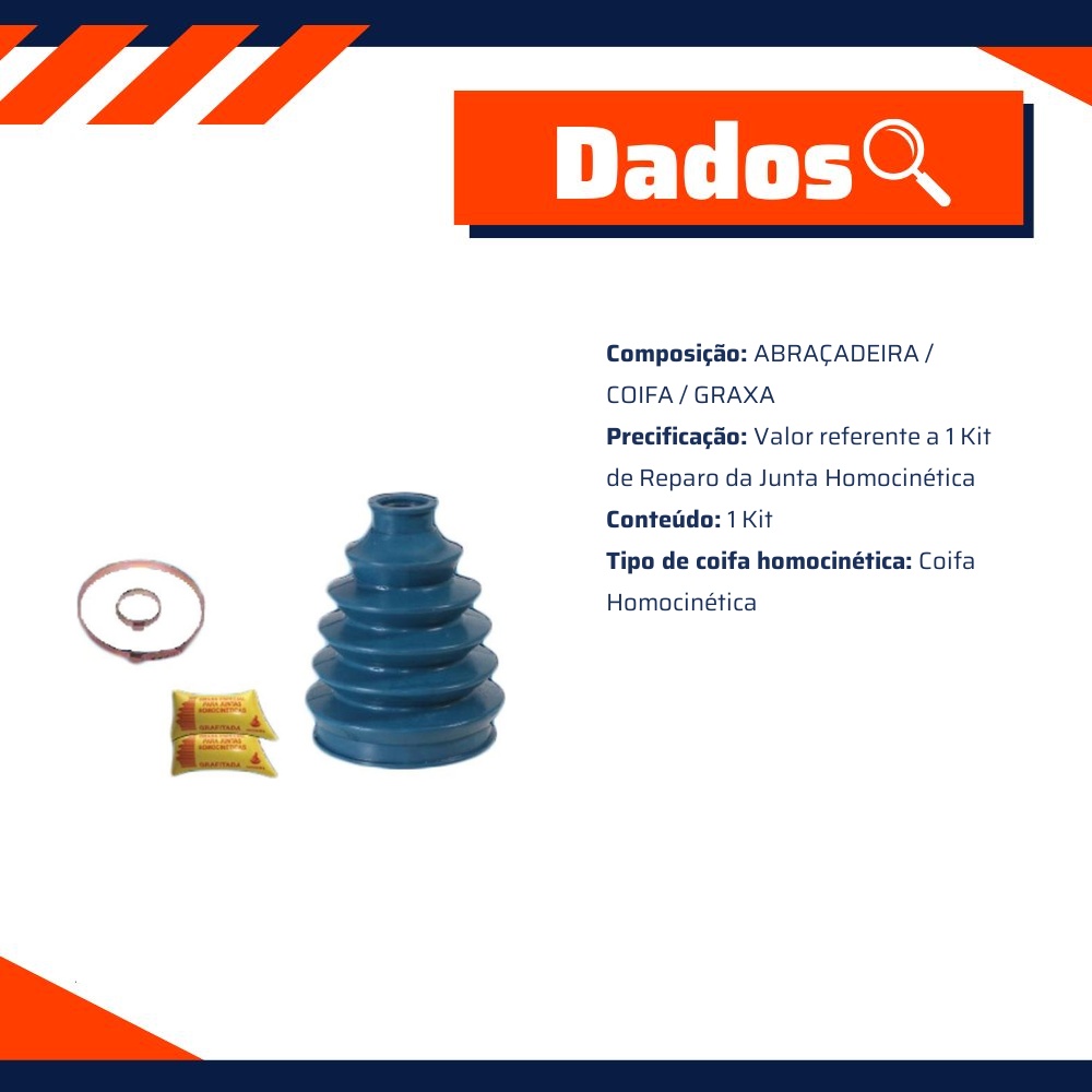 Kit de Reparo da Junta Homocinética para Ford Ranger - 4x4 - A-308