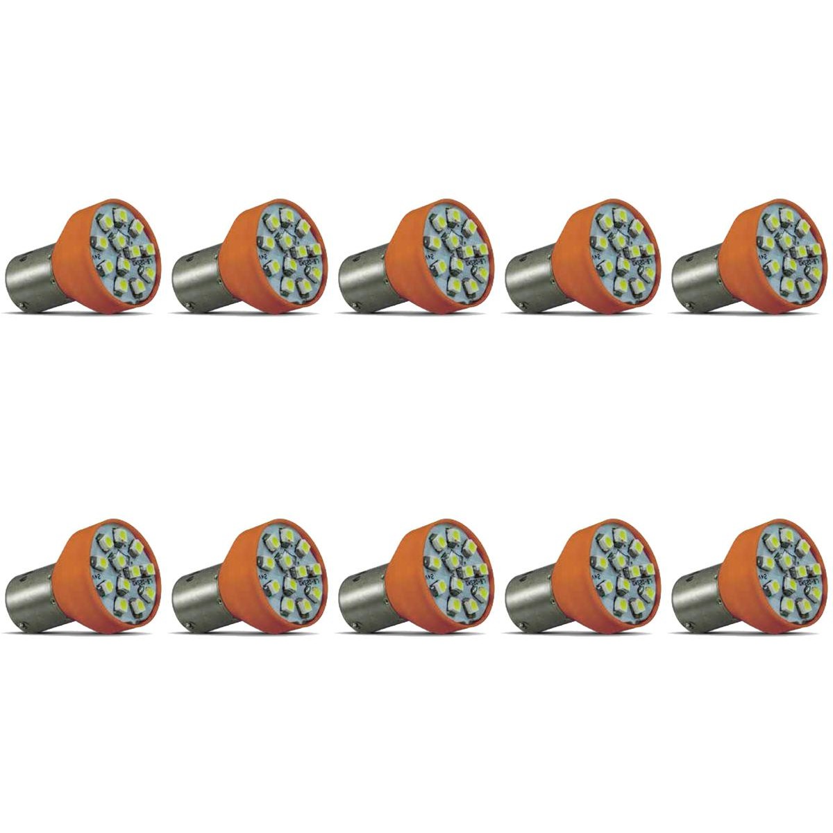 10 Lâmpadas Âmbar 12V 3,5W 288 Lm - Autopoli - AP1212