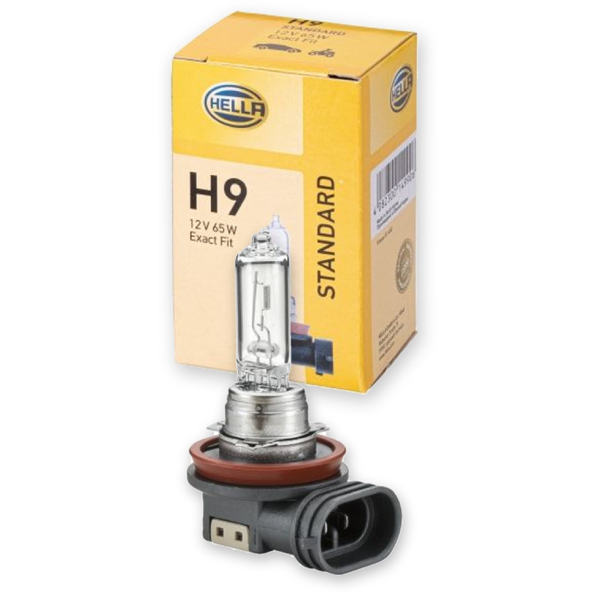 Lâmpada Neblina Farol Alto Baixo H9 12V 65W PGJ19-5 - Hella - H9