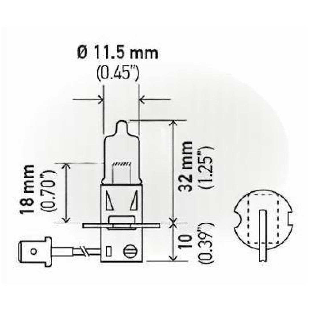 Par Lâmpadas Farol Alto Baixo H3 55W Luz Branca - Hella - H3 WL