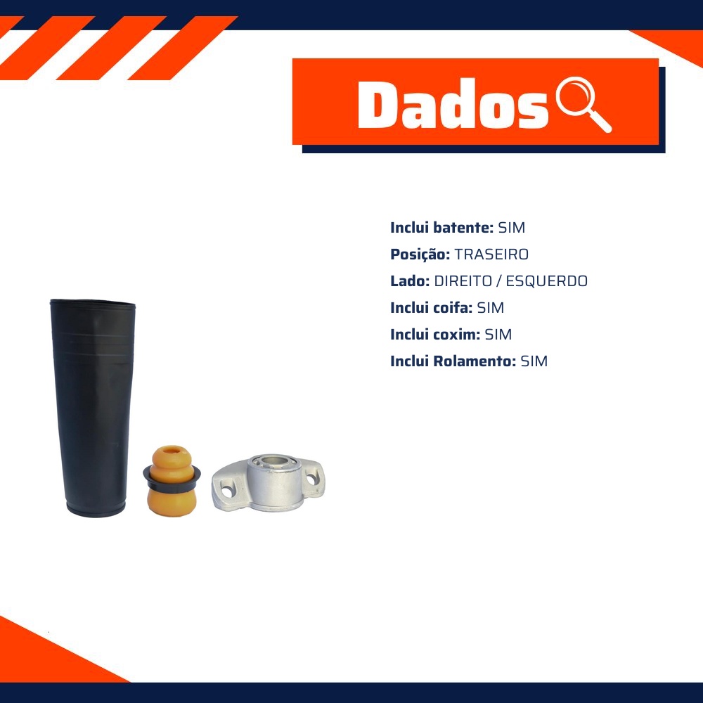 Kit de Reparo do Amortecedor Traseiro para Chevrolet Cruze e Cruze Sport6 - Mobensani - MB4189