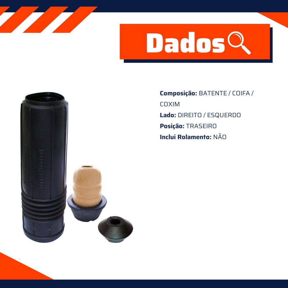 Kit de Reparo do Amortecedor Traseiro para Fiat Palio e Siena - Mobensani - MB4224