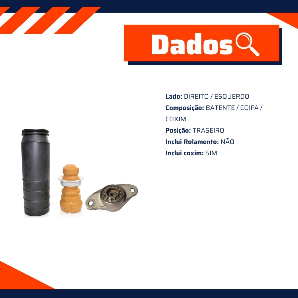 Kit de Reparo do Amortecedor Traseiro - Mobensani - MB4279