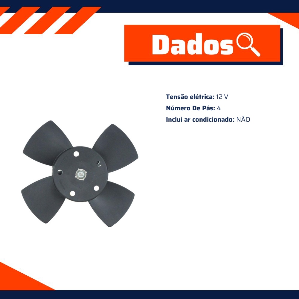Eletroventilador 4 Pás - Multiqualita - MQ0146