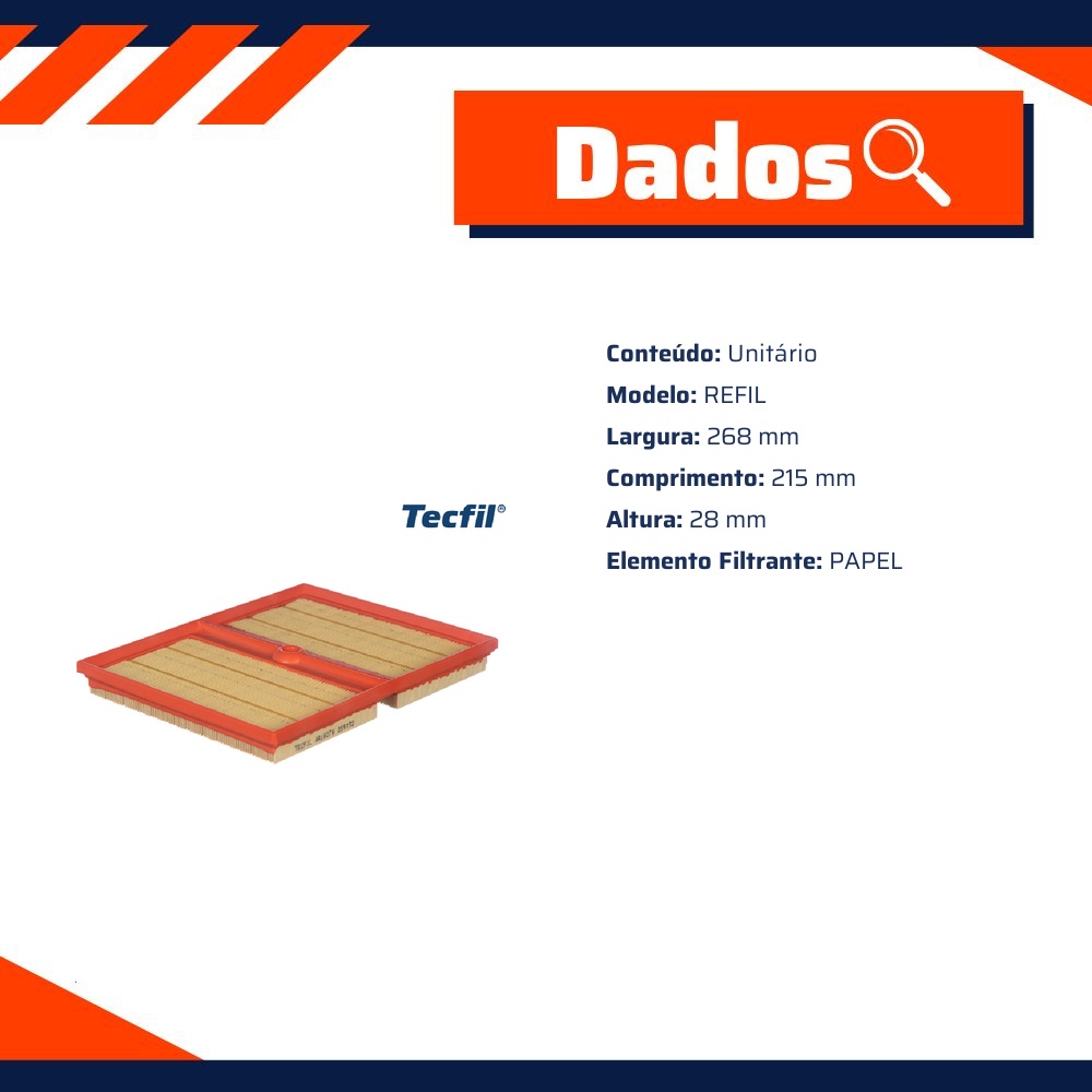 Filtro de Ar do Motor - Tecfil - ARL6076