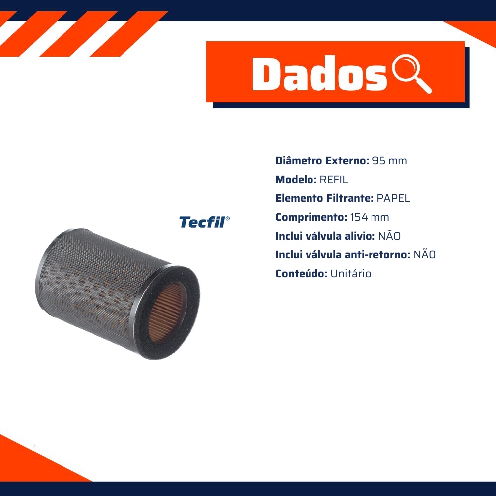Filtro de Ar para Honda CB 500 - Tecfil - ARM438/1