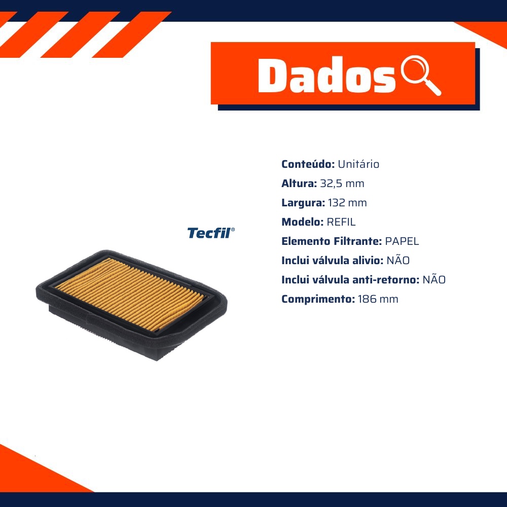 Filtro de Ar do Motor - Tecfil - ARM499/1
