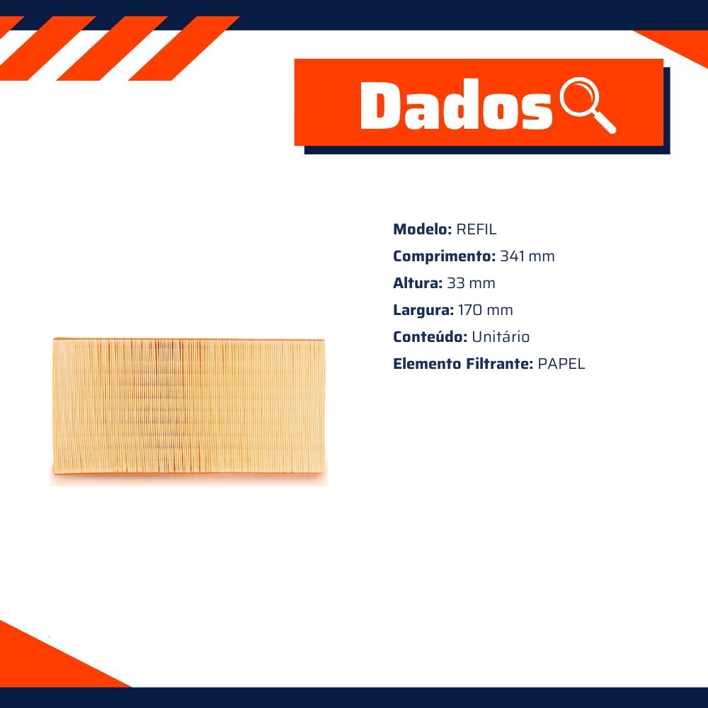 Filtro de Ar para Kia Carens e Shuma - Fram - CA8548