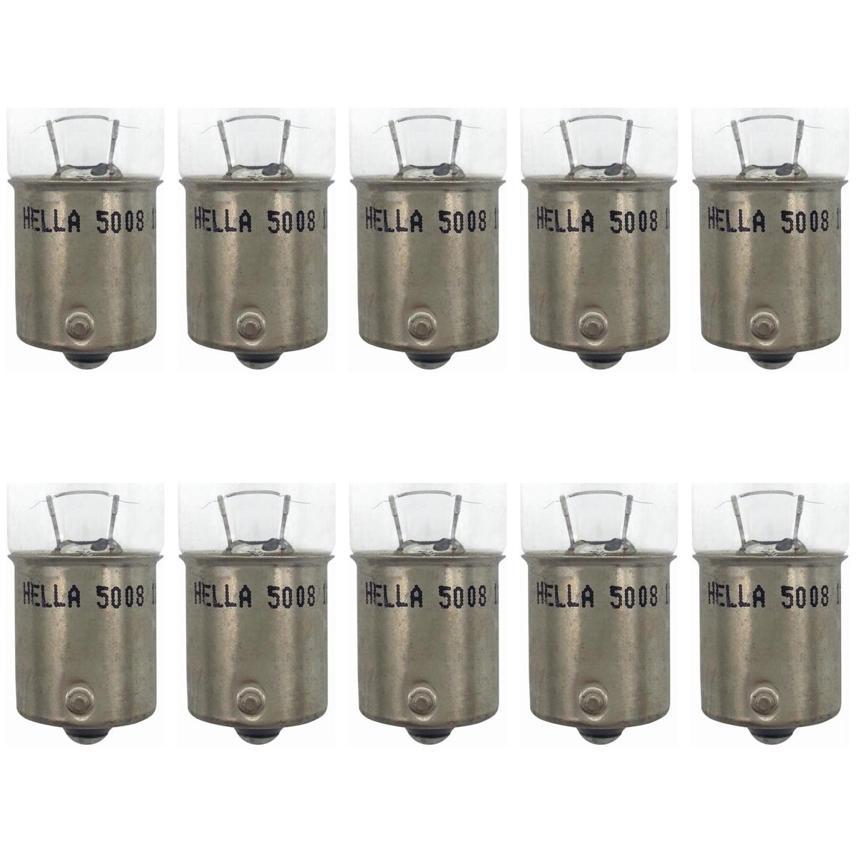 10 Lâmpadas Lanterna 1 Polo 12V 10W - Hella - 5008