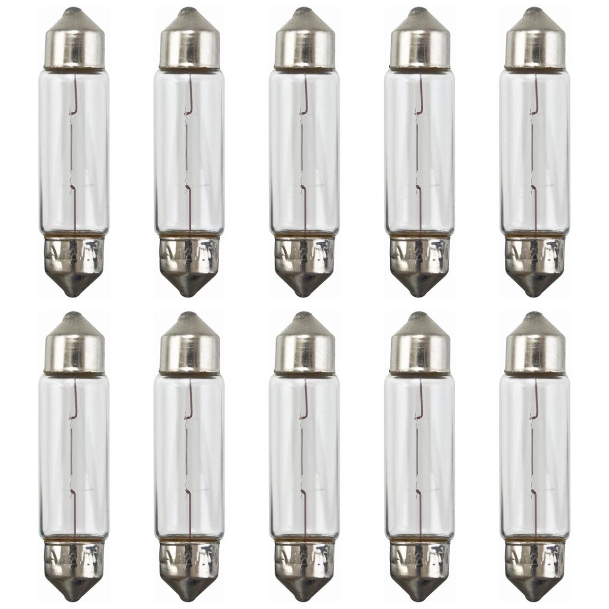 10 Lâmpadas Torpedo 12V 10W T325 - Hella - 6411