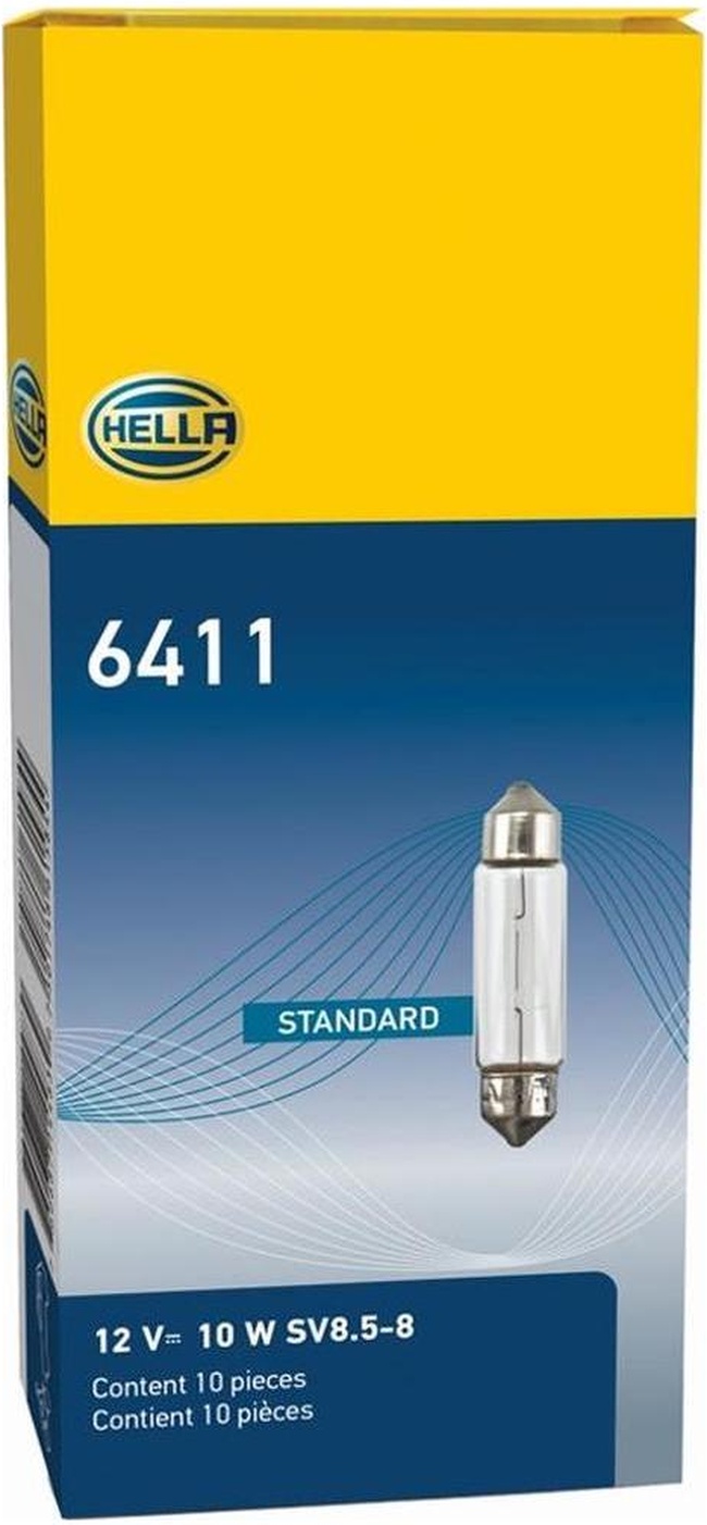 10 Lâmpadas Torpedo 12V 10W T325 - Hella - 6411