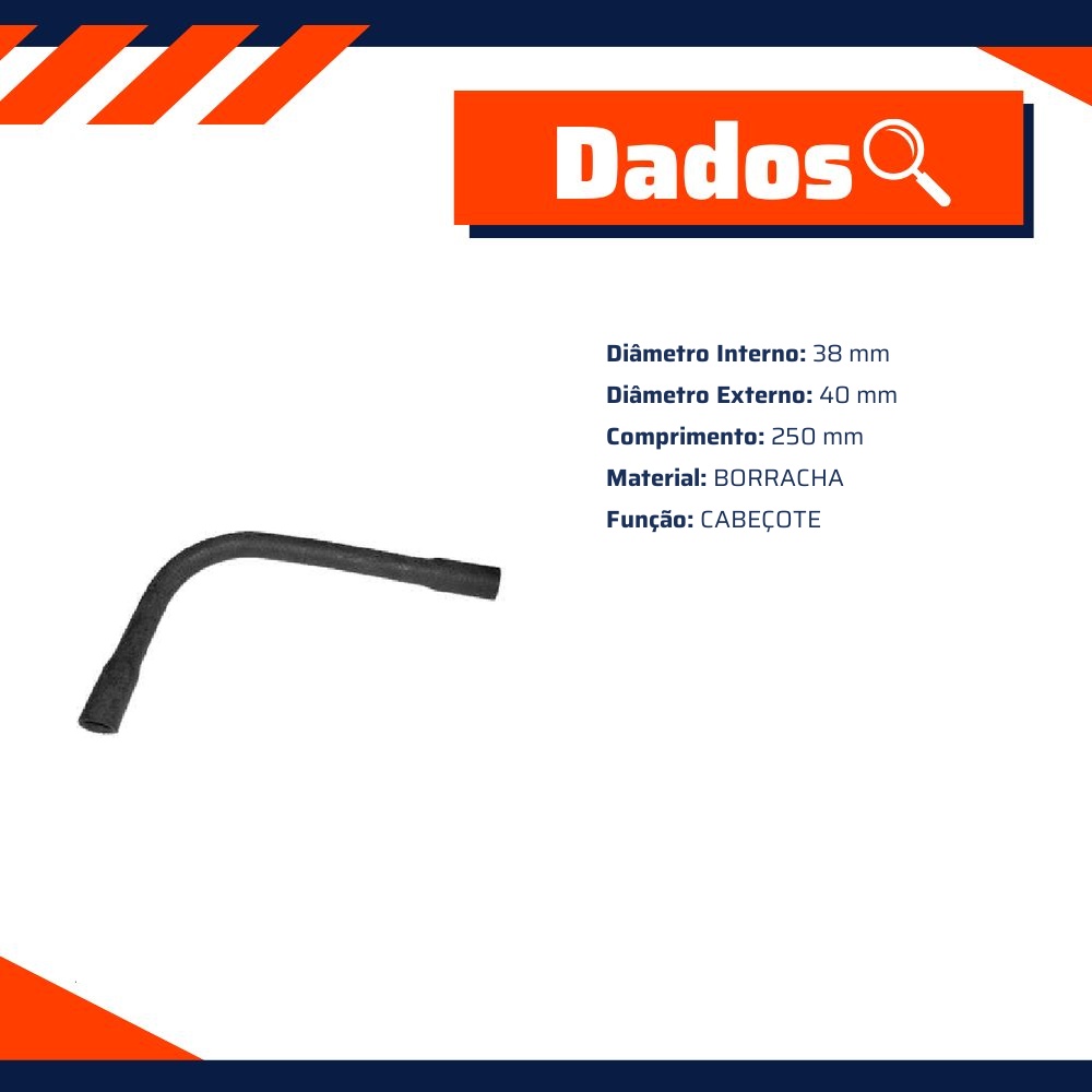 Mangueira do Cabeçote para Volkswagen Gol e Passat - Jahu - 15298-6