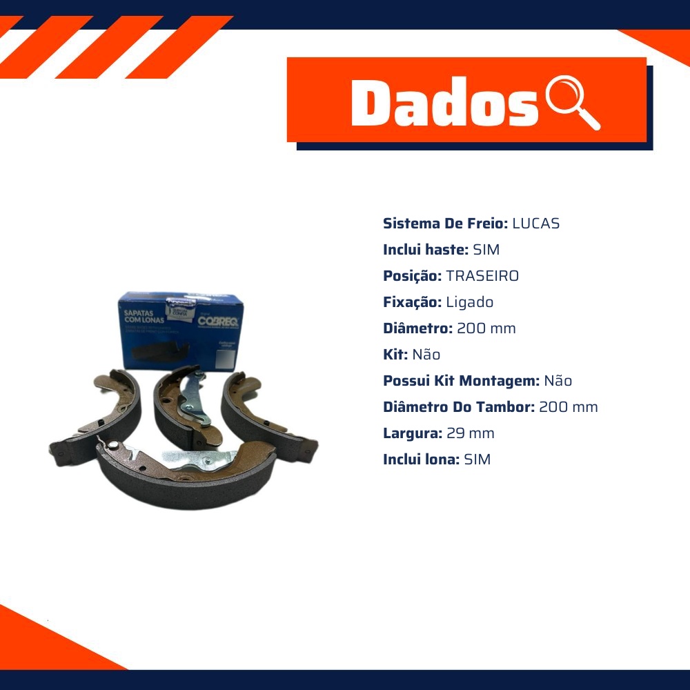 Sapata de Freio Traseira - Cobreq - 2715-CPA