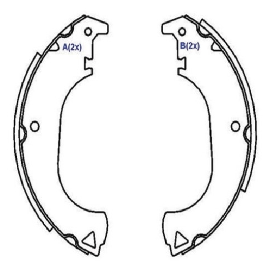 Sapata de Freio Traseira para Fiat Doblo - Jurid - HQJ-511