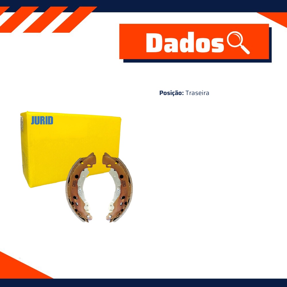 Sapata de Freio Traseira - Jurid - HQJ-529A