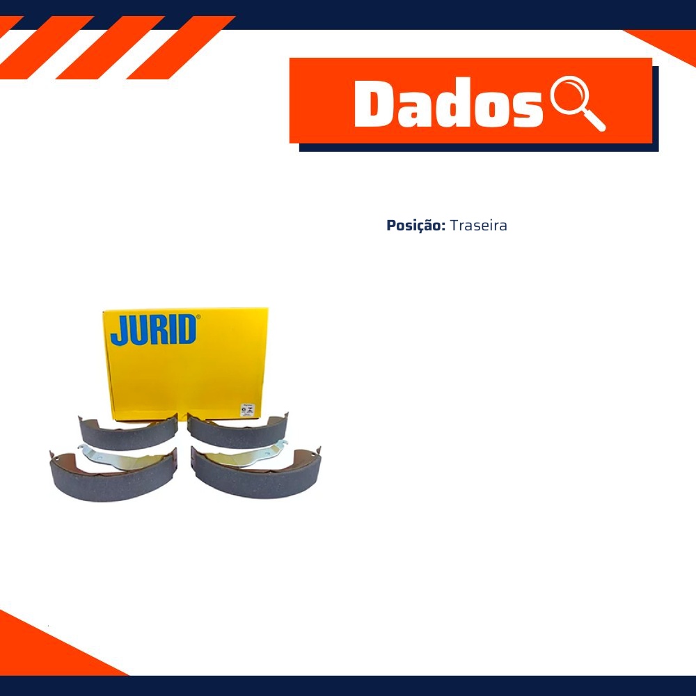 Sapata de Freio Traseira para Chevrolet Spin e Tracker - Jurid - HQJ-567A