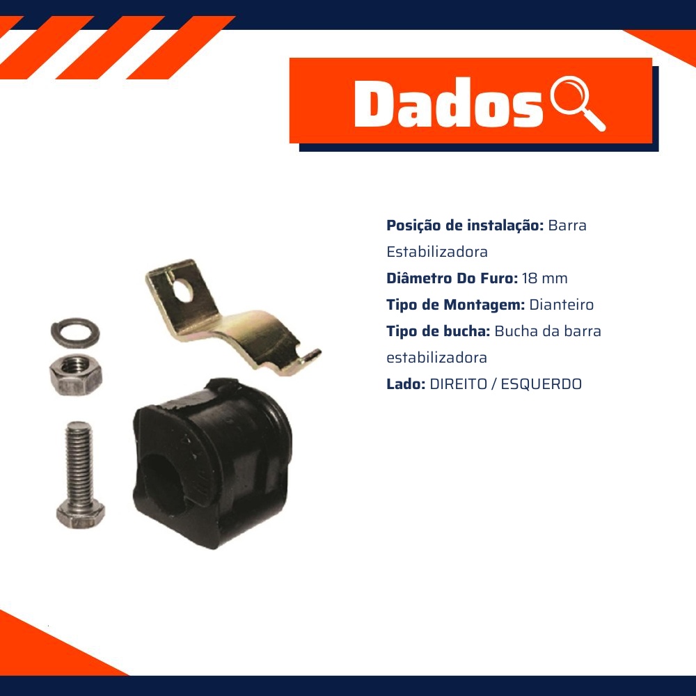 Kit da Barra Estabilizadora Dianteira - Mobensani - MB 9008
