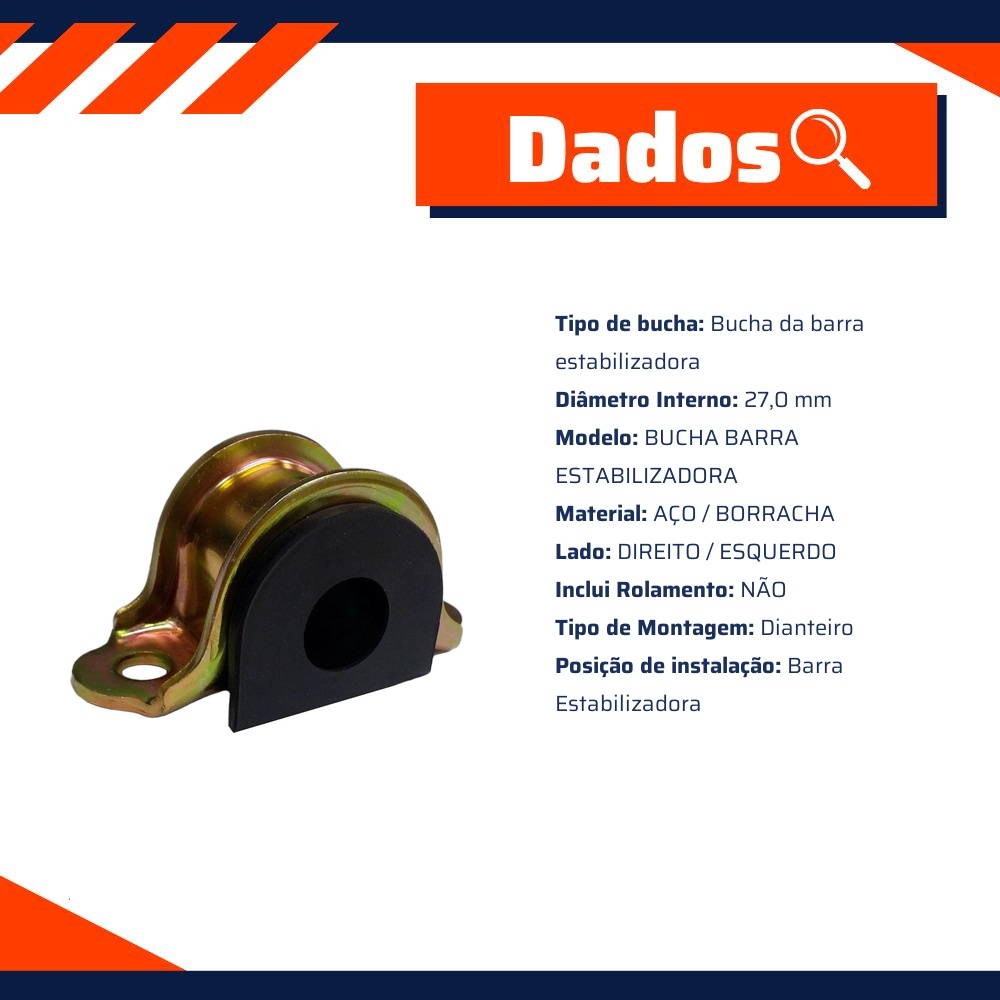 Bucha da Barra Estabilizadora Dianteira para Volkswagen Amarok - Mobensani - MB3030K