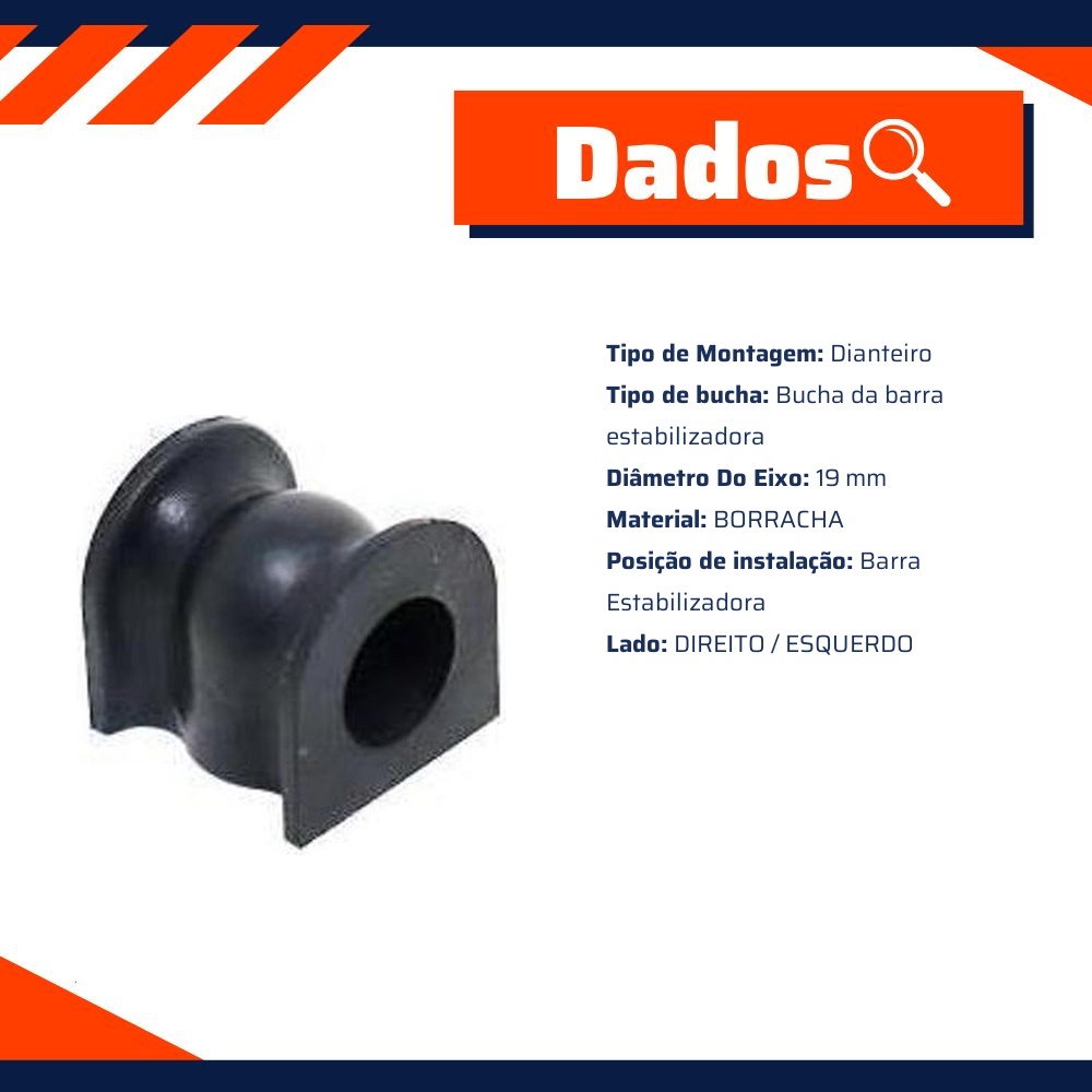 Bucha da Barra Estabilizadora Dianteira para Honda CR-V - Mobensani - MB6100