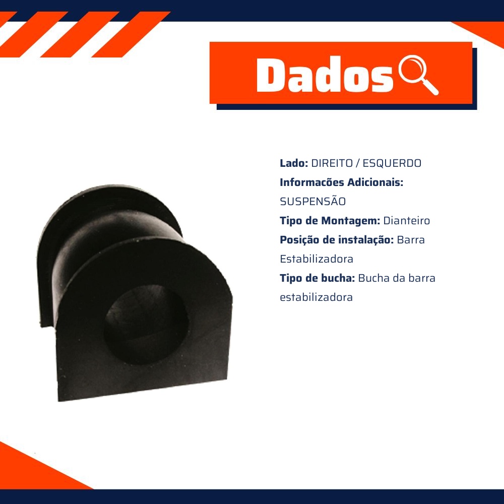 Bucha da Barra Estabilizadora Dianteira para Honda FIT - Mobensani - MB9233