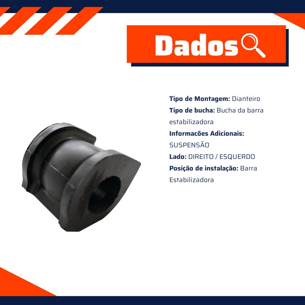 Bucha da Barra Estabilizadora Dianteira para Honda Civic - Mobensani - MB9337