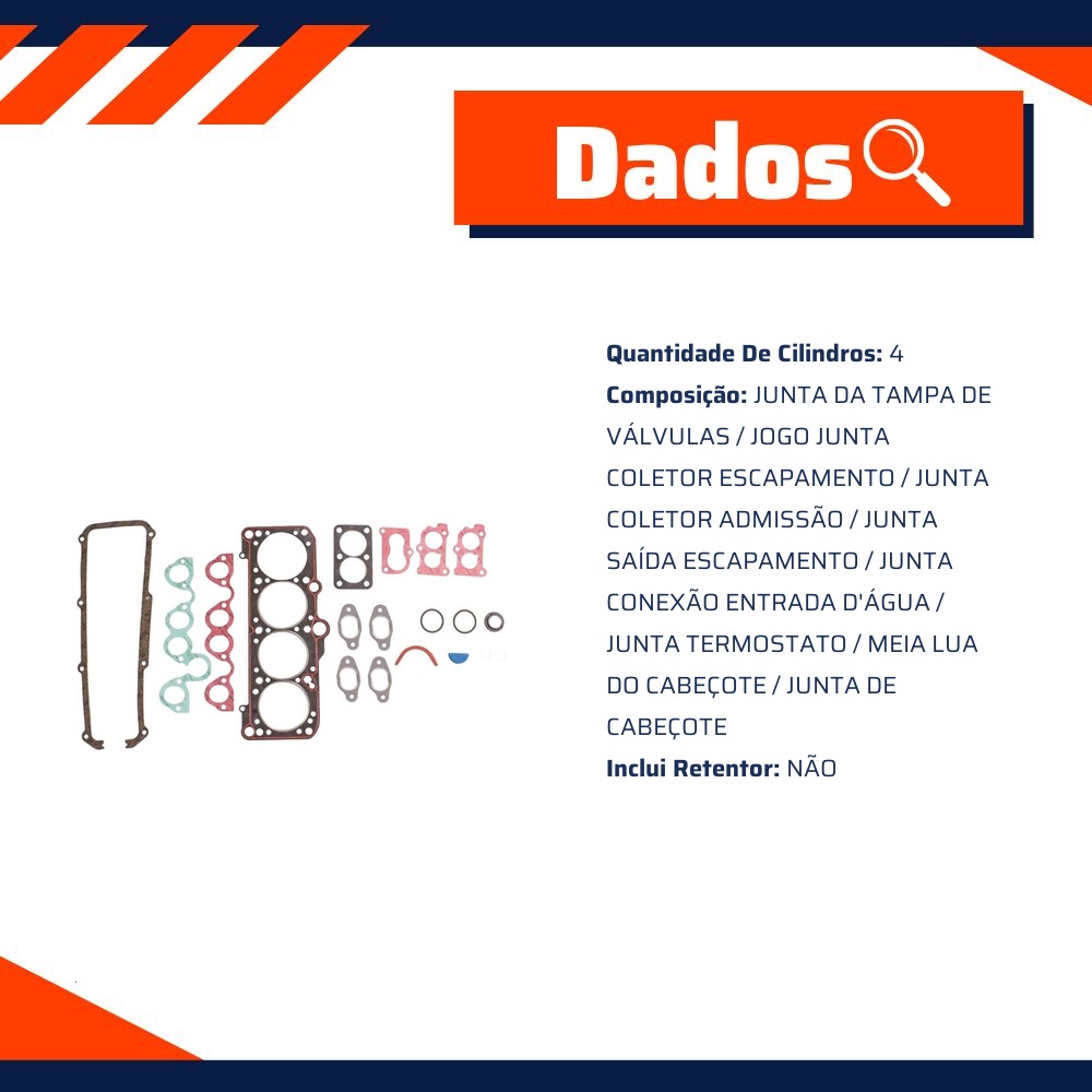 Jogo de Juntas do Cabeçote do Motor - Taranto - 220695