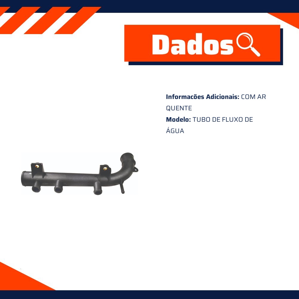 Tubo de Fluxo de Água do Motor com Ar Quente para Chevrolet Vectra - Valclei - VC-412
