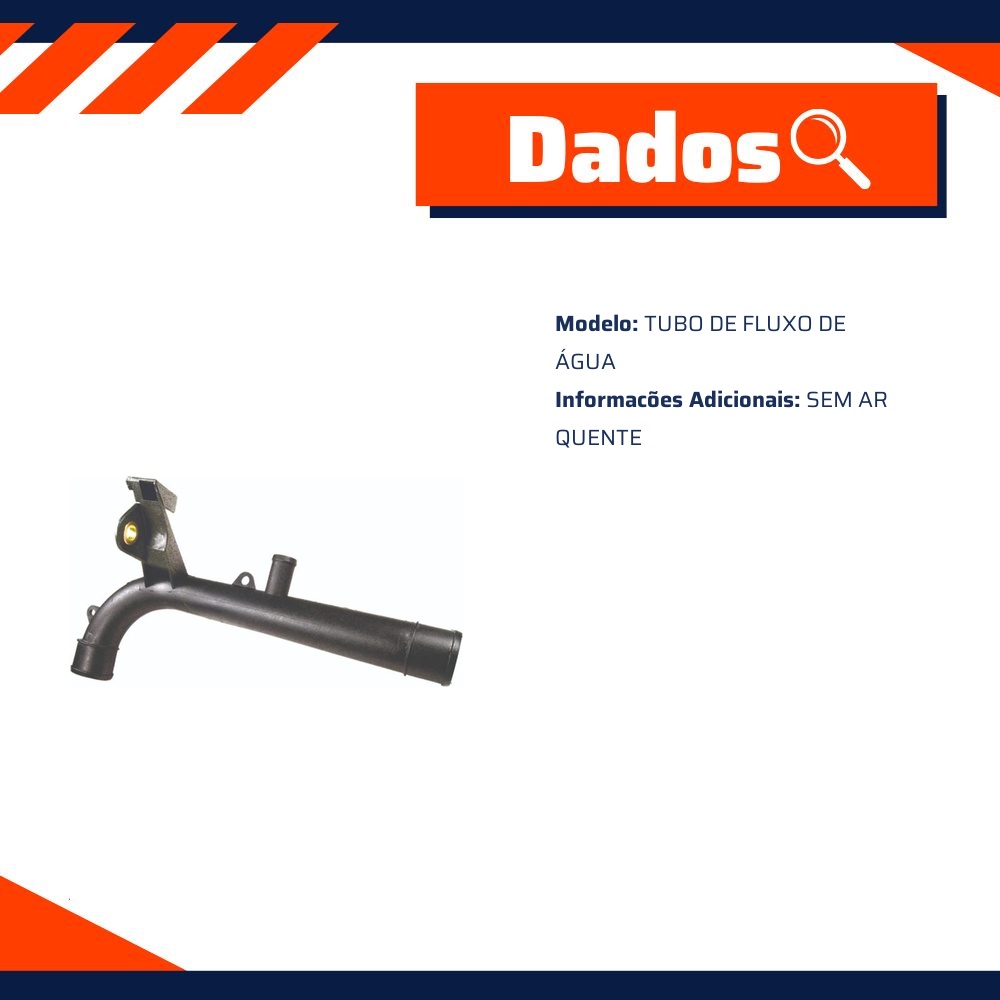 Tubo de Fluxo de Água do Motor sem Ar Quente para Chevrolet Celta - Valclei - VC-410.A