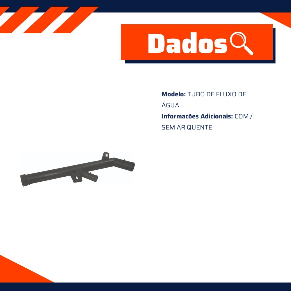 Tubo de Fluxo de Água do Motor para Renault Megane e Scenic - Valclei - VC-658